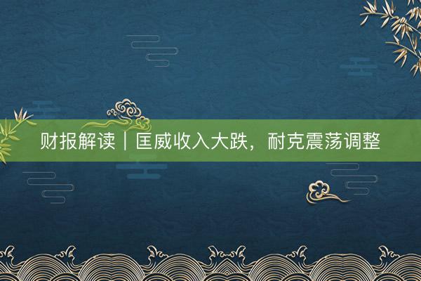 财报解读｜匡威收入大跌，耐克震荡调整