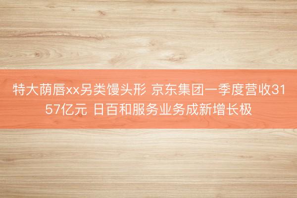特大荫唇xx另类馒头形 京东集团一季度营收3157亿元 日百和服务业务成新增长极