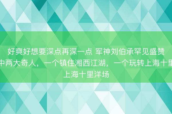 好爽好想要深点再深一点 军神刘伯承罕见盛赞：军中两大奇人，一个镇住湘西江湖，一个玩转上海十里洋场