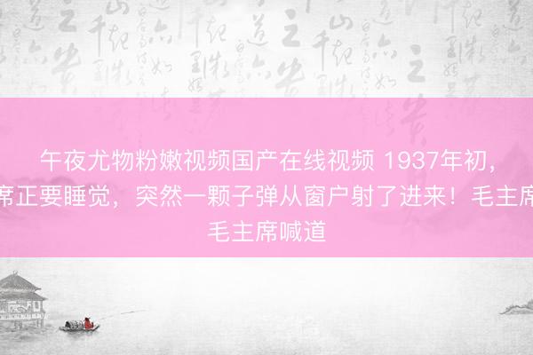 午夜尤物粉嫩视频国产在线视频 1937年初，毛主席正要睡觉，突然一颗子弹从窗户射了进来！毛主席喊道