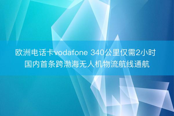 欧洲电话卡vodafone 340公里仅需2小时 国内首条跨渤海无人机物流航线通航