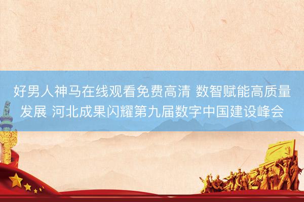 好男人神马在线观看免费高清 数智赋能高质量发展 河北成果闪耀第九届数字中国建设峰会