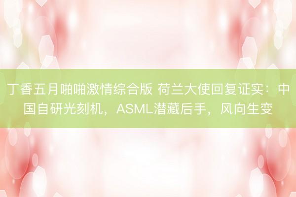 丁香五月啪啪激情综合版 荷兰大使回复证实：中国自研光刻机，ASML潜藏后手，风向生变