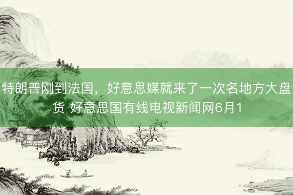 特朗普刚到法国，好意思媒就来了一次名地方大盘货 好意思国有线电视新闻网6月1