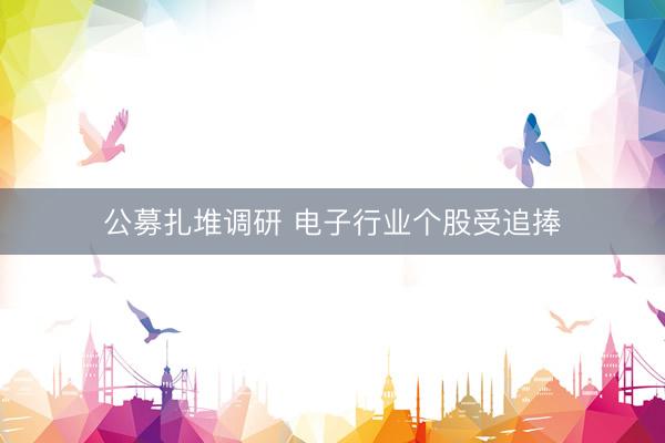 公募扎堆调研 电子行业个股受追捧